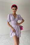 Dress with balloon sleeves