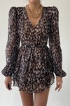 Steve Leopard Mini Tulle Dress