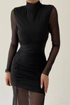 Cau Black Slit Dress