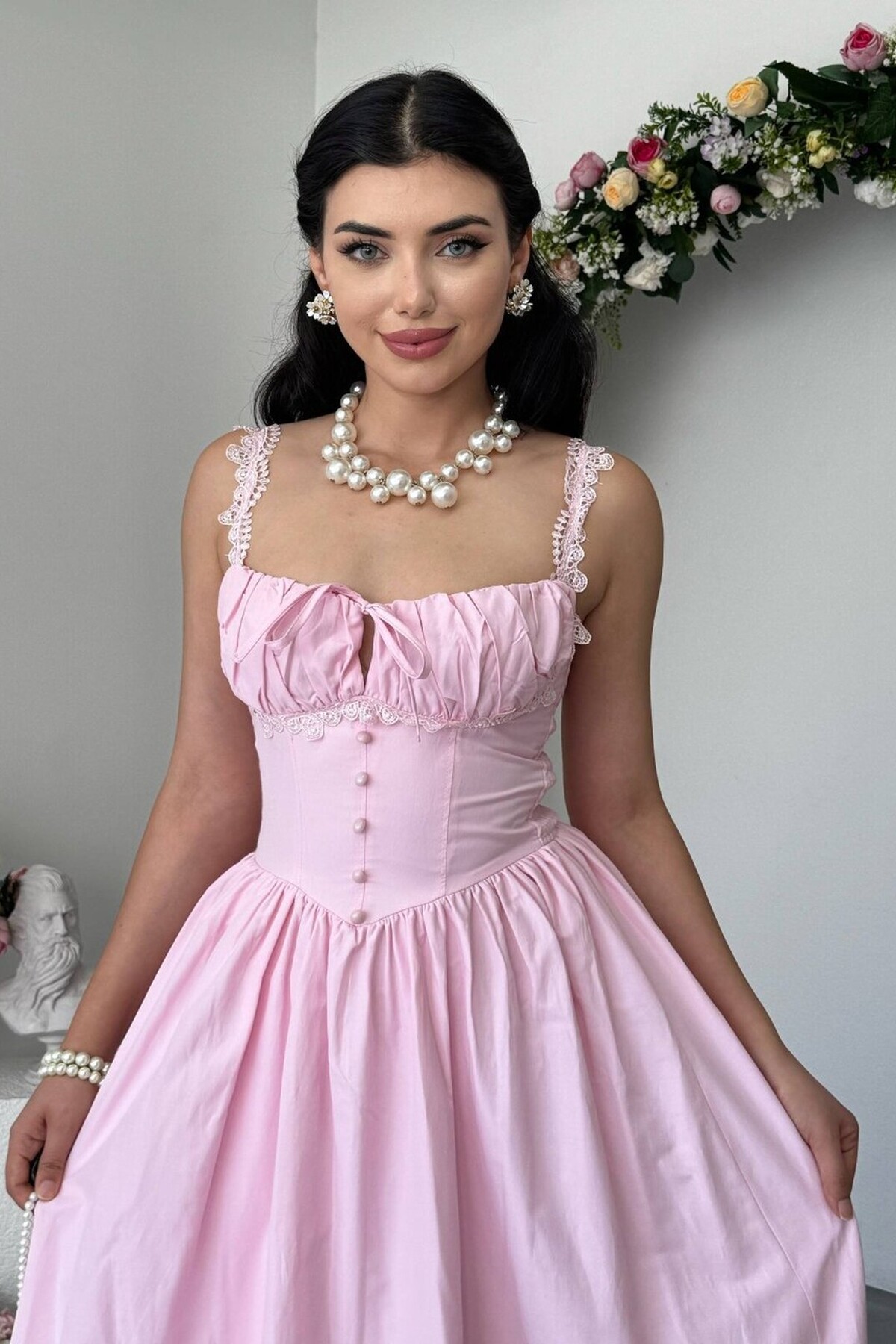 Ceck Midi Dress