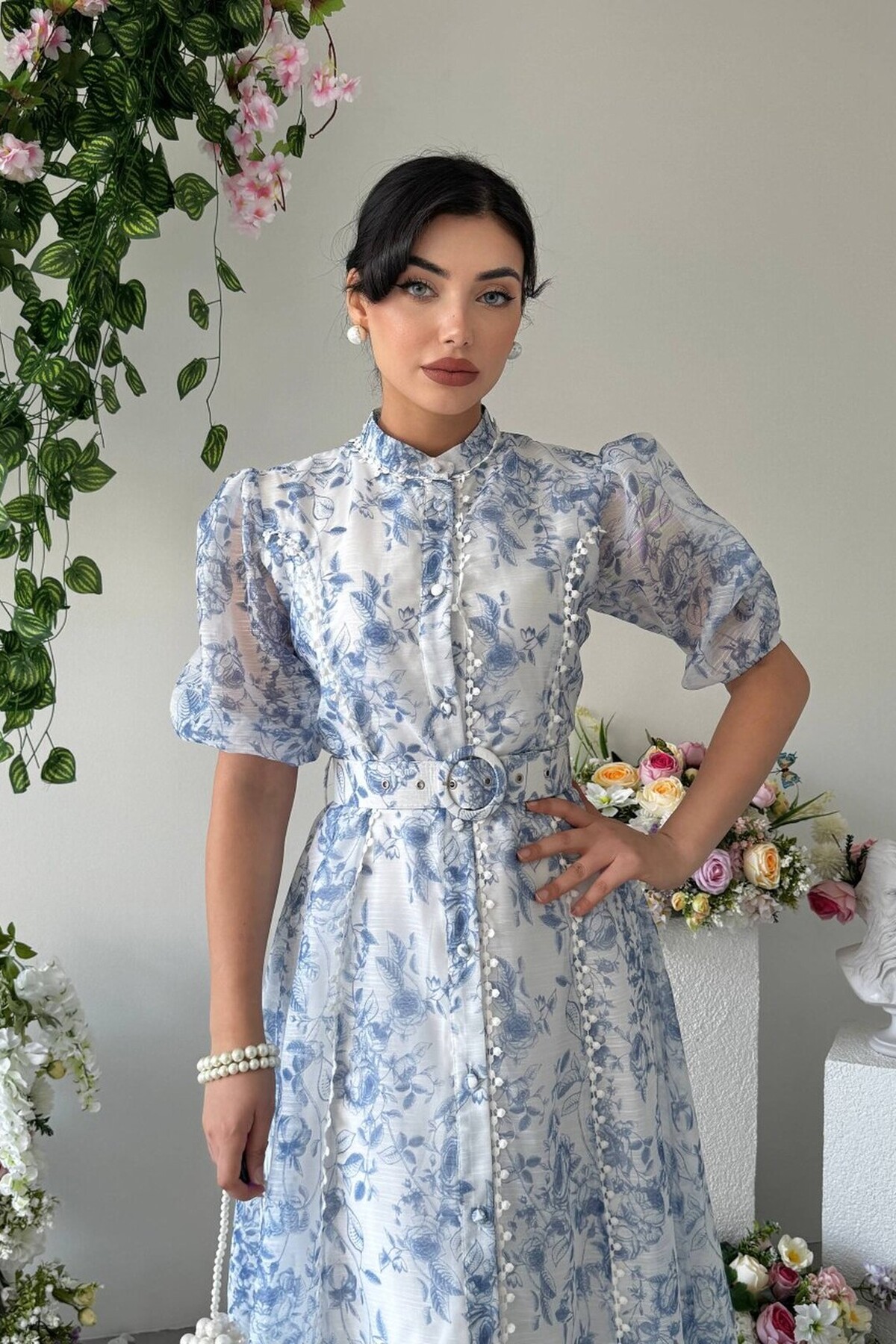 Dress with Belt Detail