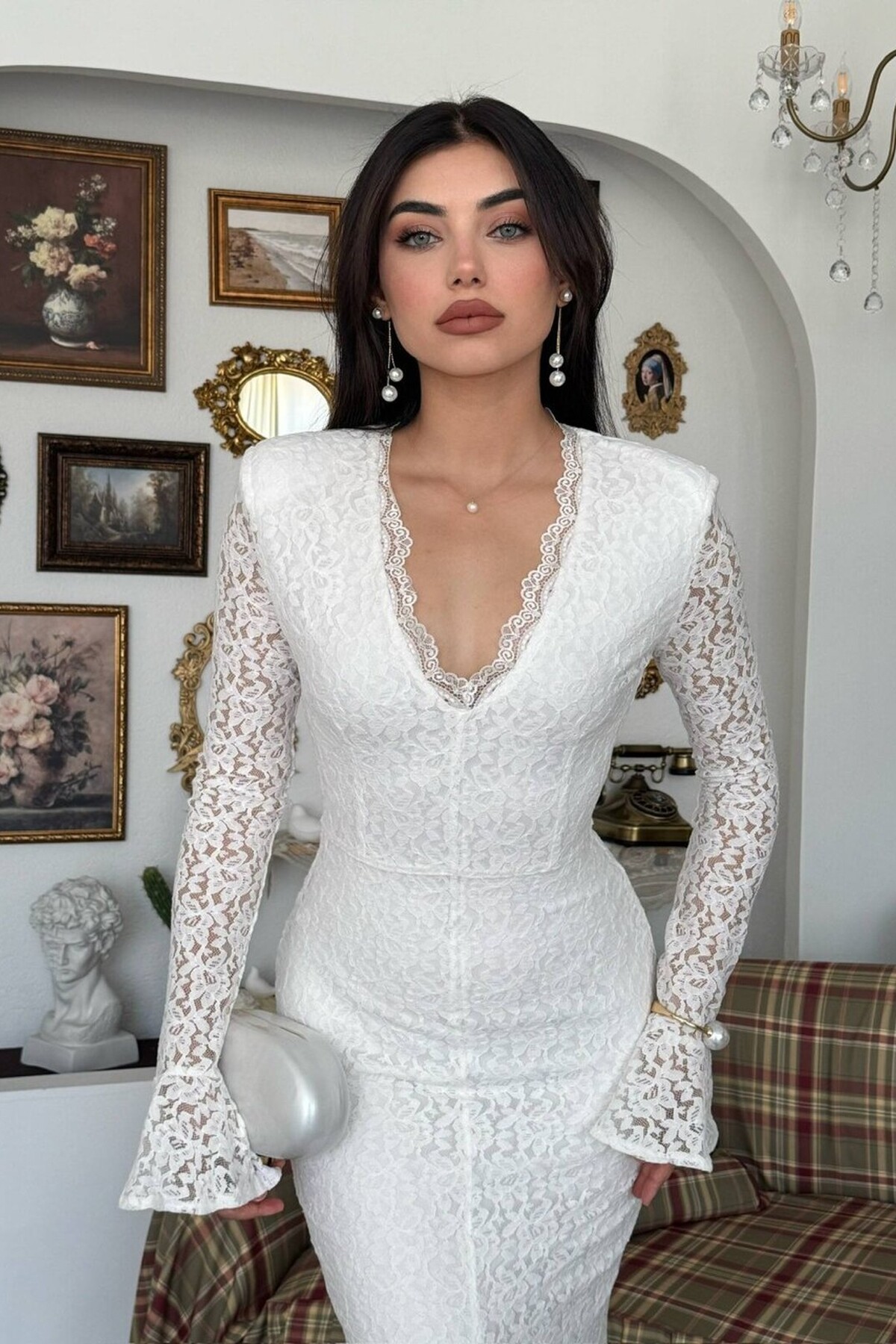 Ruyon Dress with Slit Detail