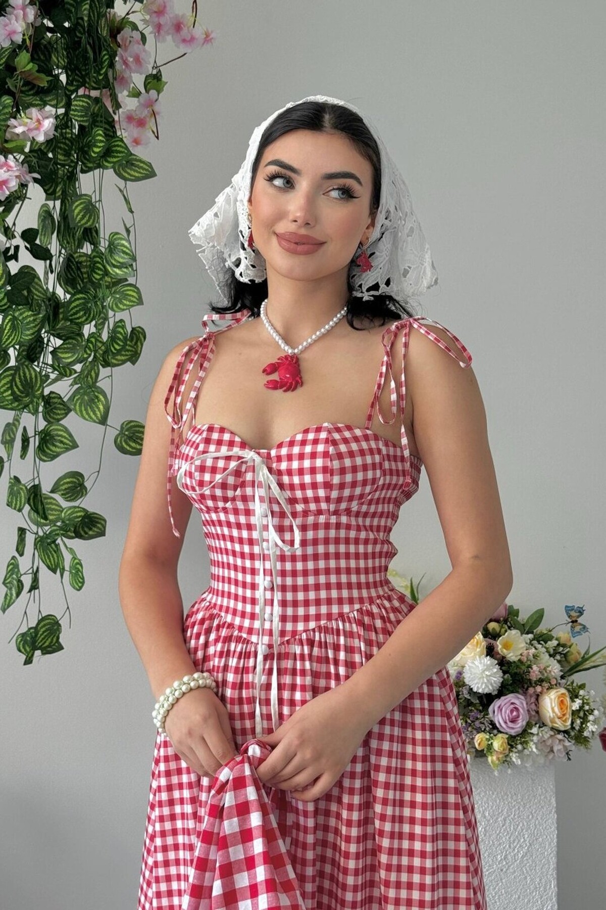 Yumak İp Askılı Elbise