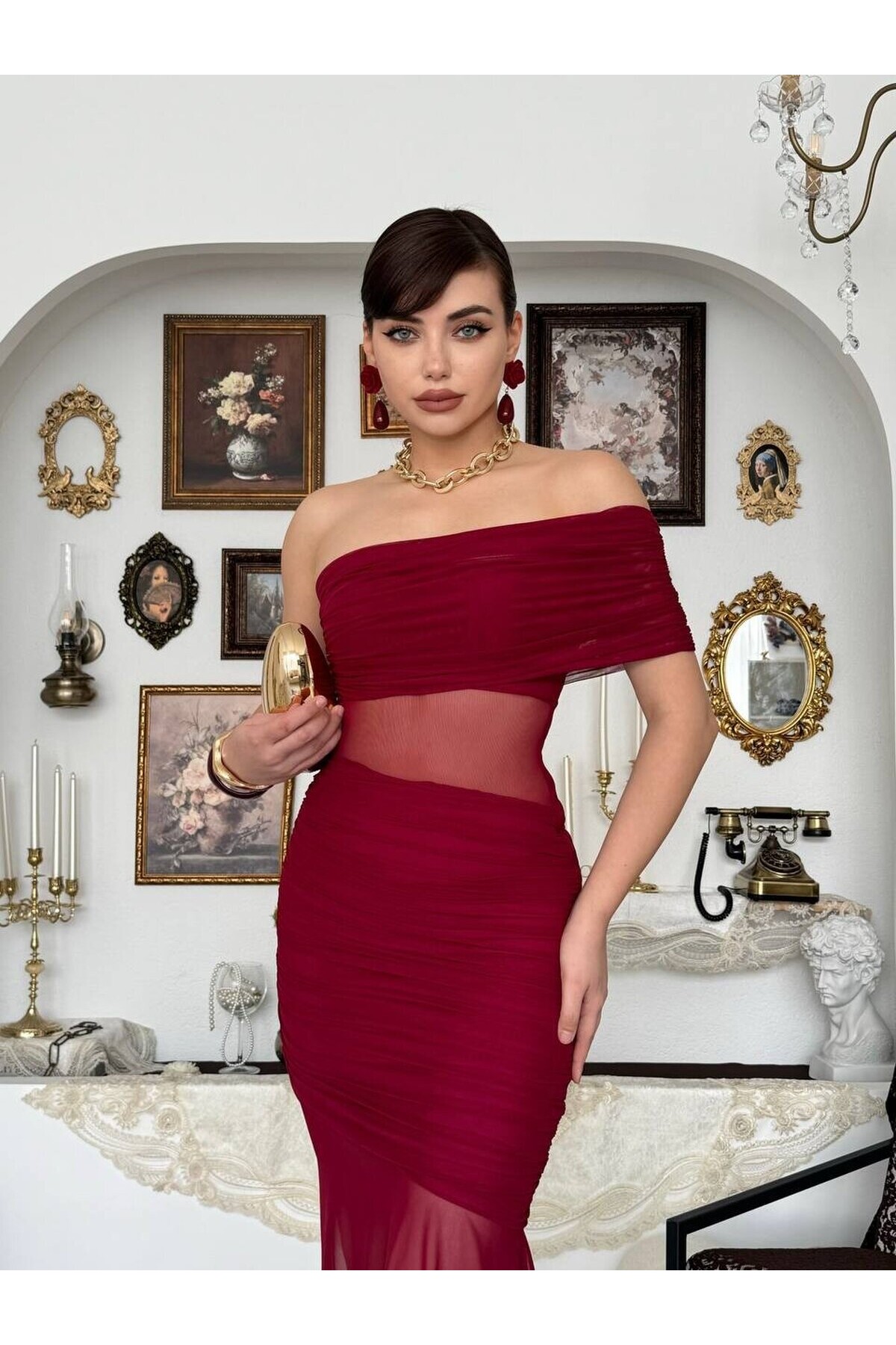 Bark Transparan Elbise