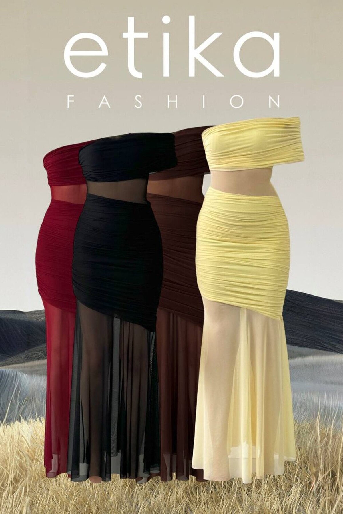 Bark Transparan Elbise