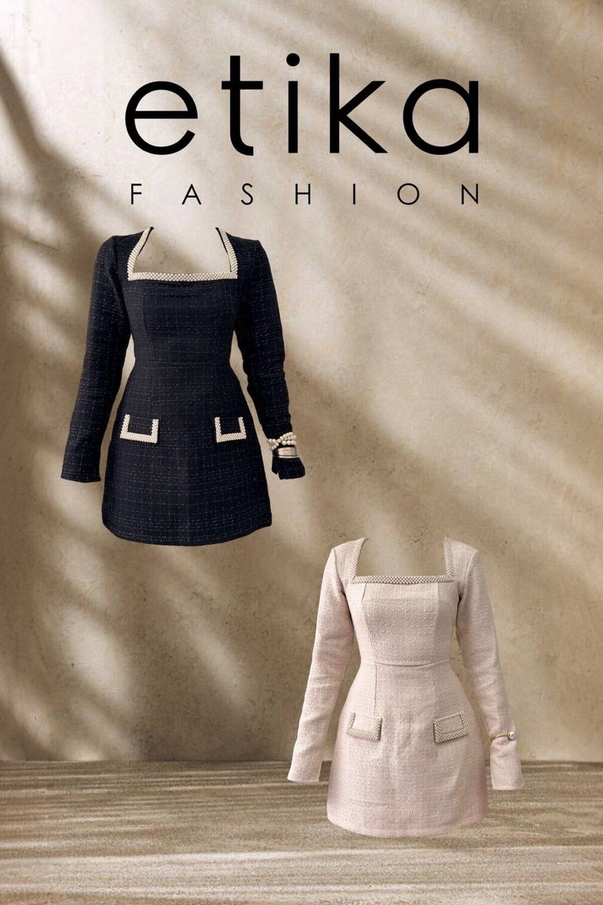 Belor Pearl Detail Dress