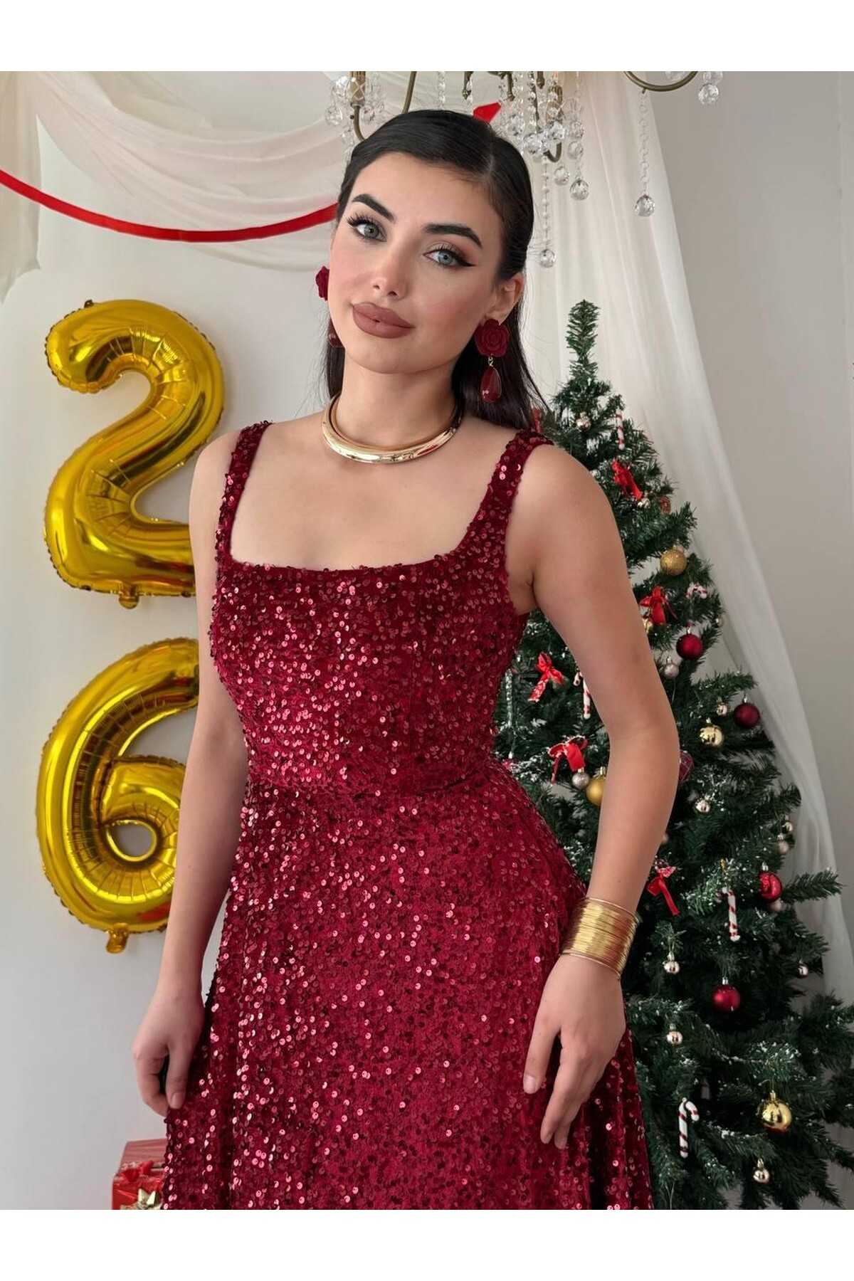 Dega Pul Payet Elbise