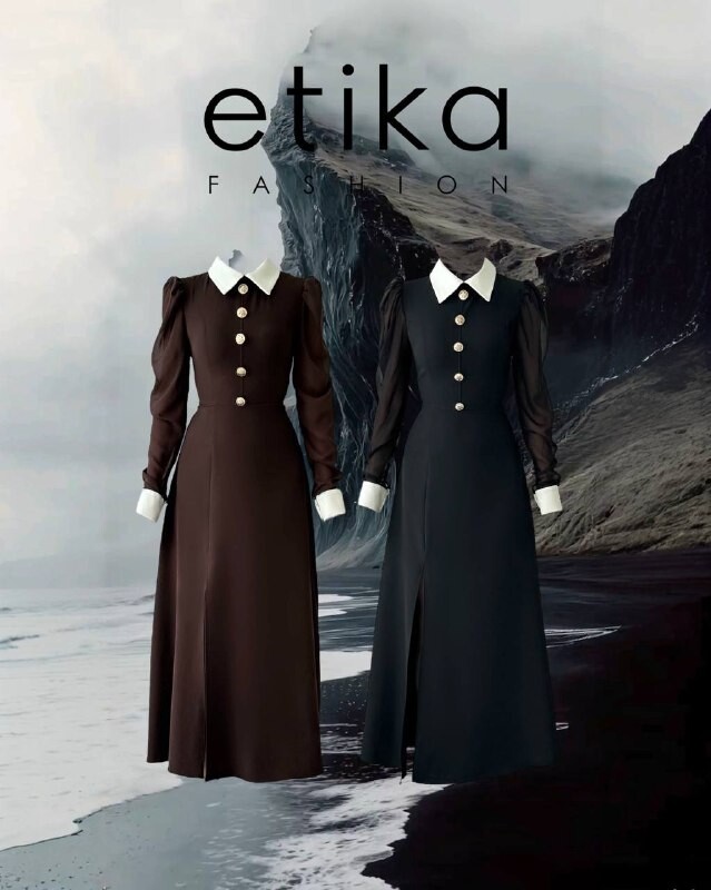 Evona Slit Detailed Dress