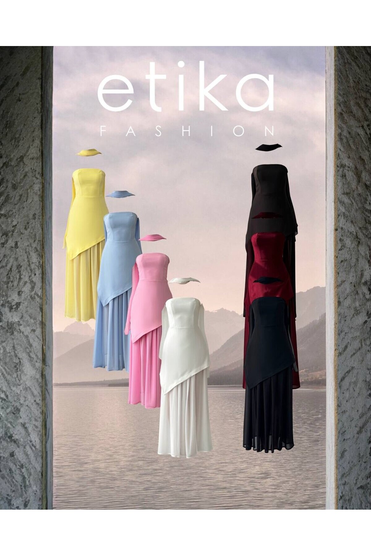 Hulos Şal Detaylı Elbise