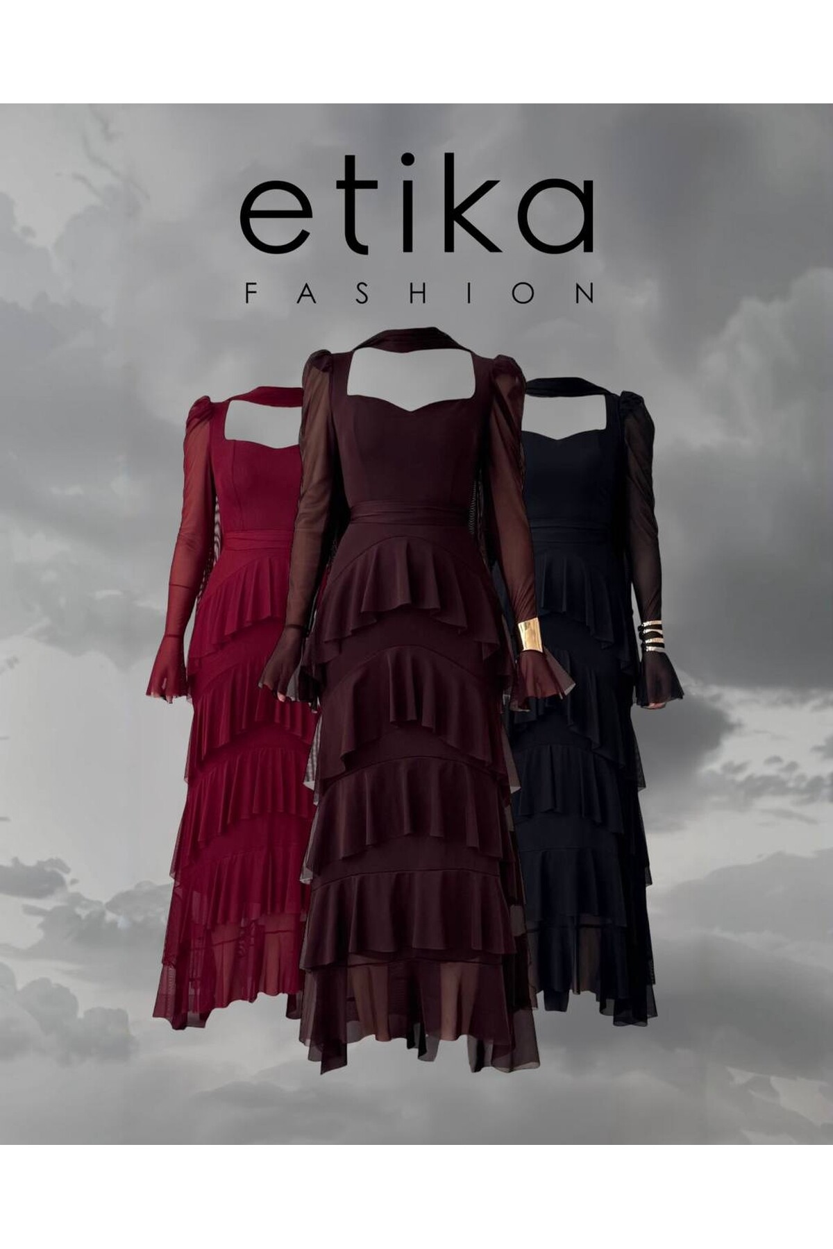 Juvy Şal Detaylı Elbise