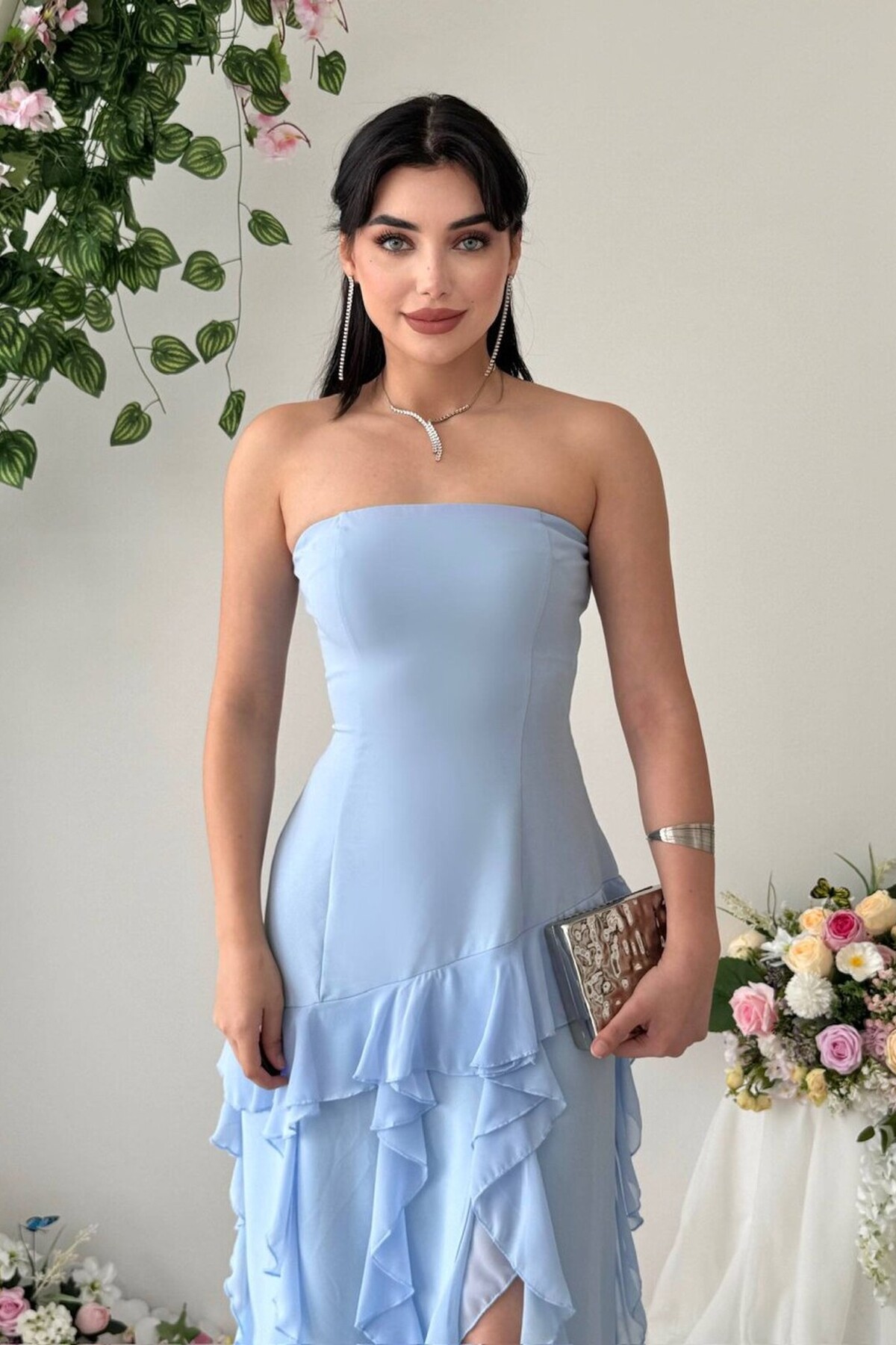 Madel Straplez Elbise