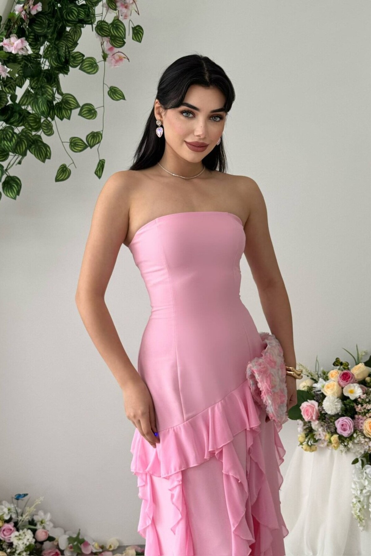 Madel Straplez Elbise