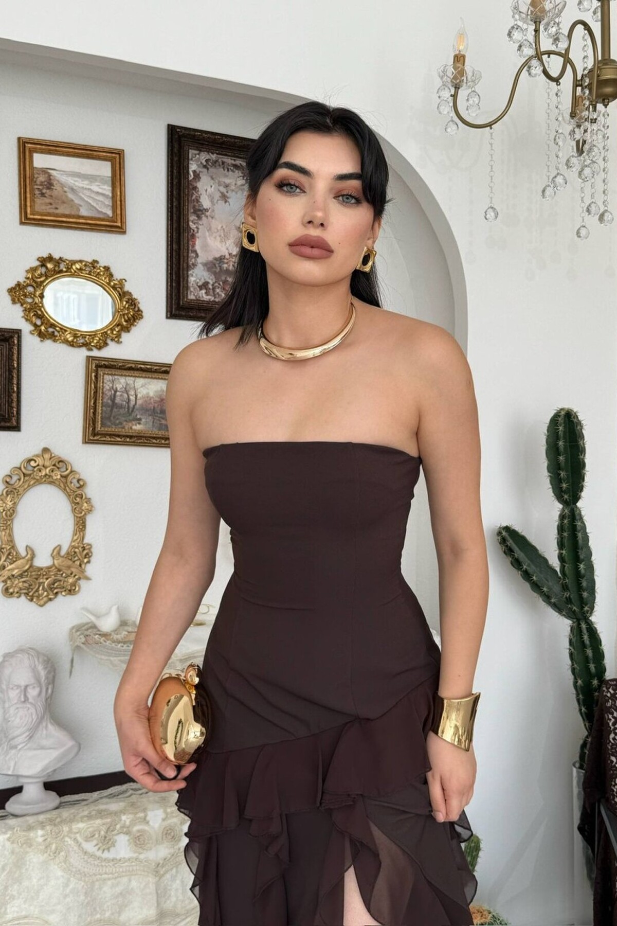 Madel Straplez Elbise