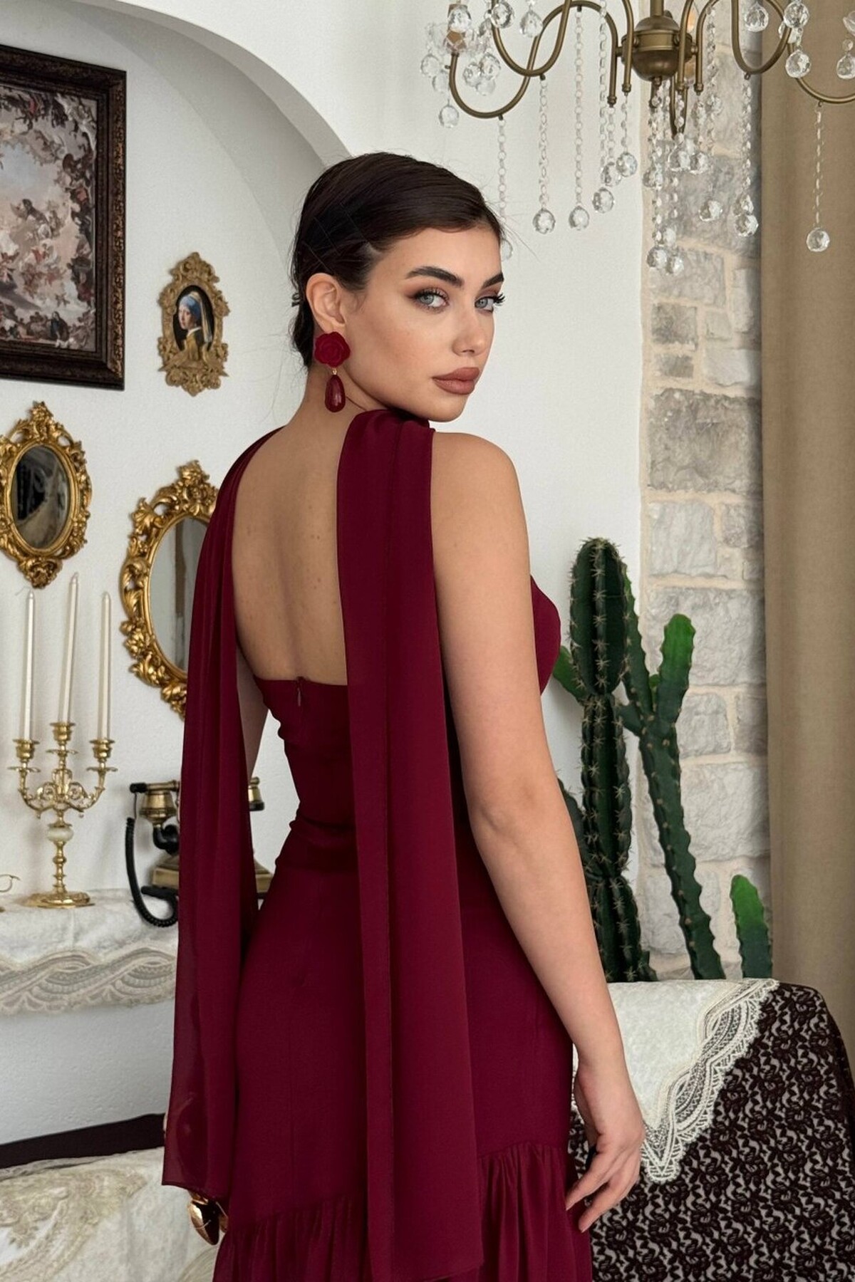 Manen Shawl Detail Dress