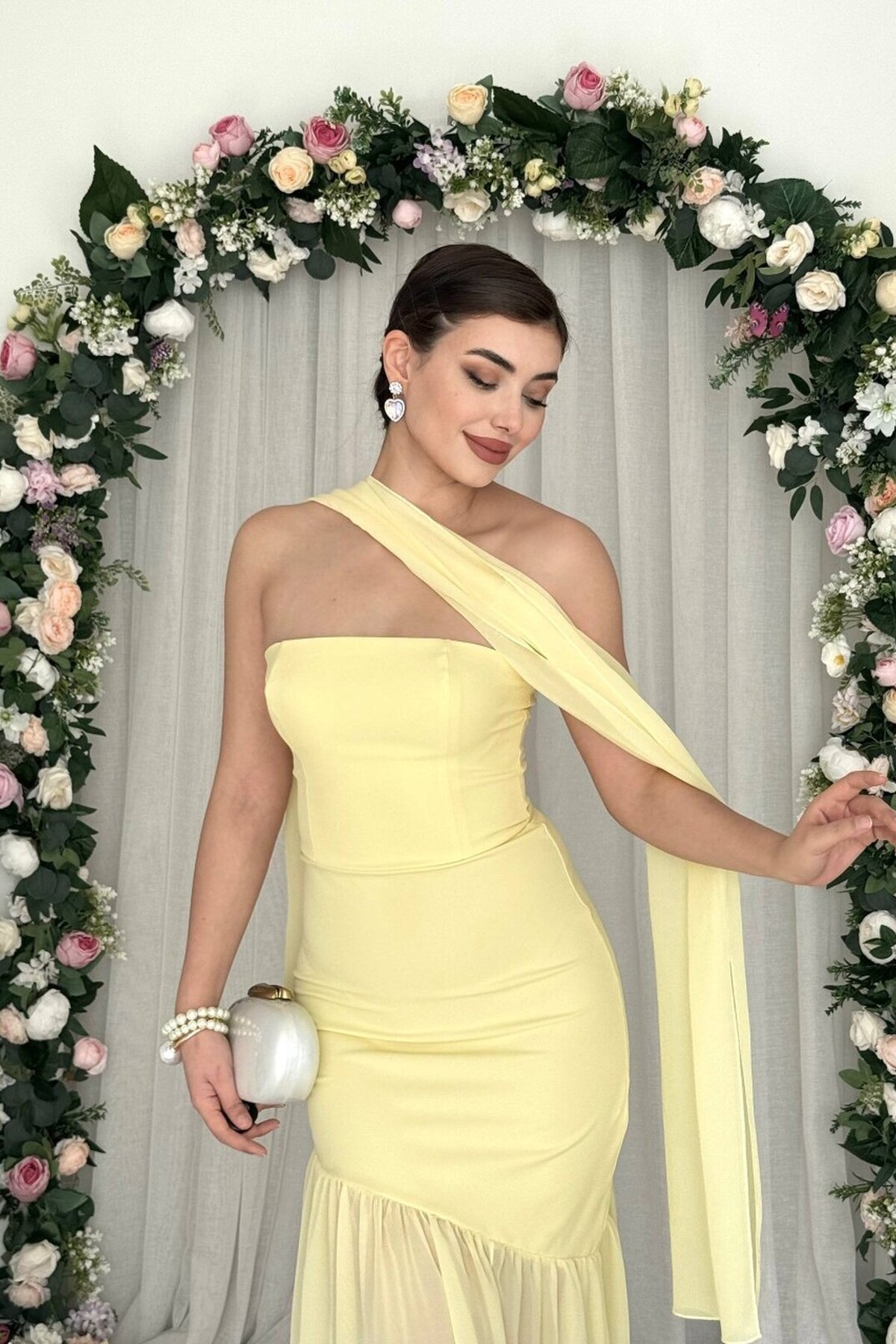 Manen Shawl Detail Dress