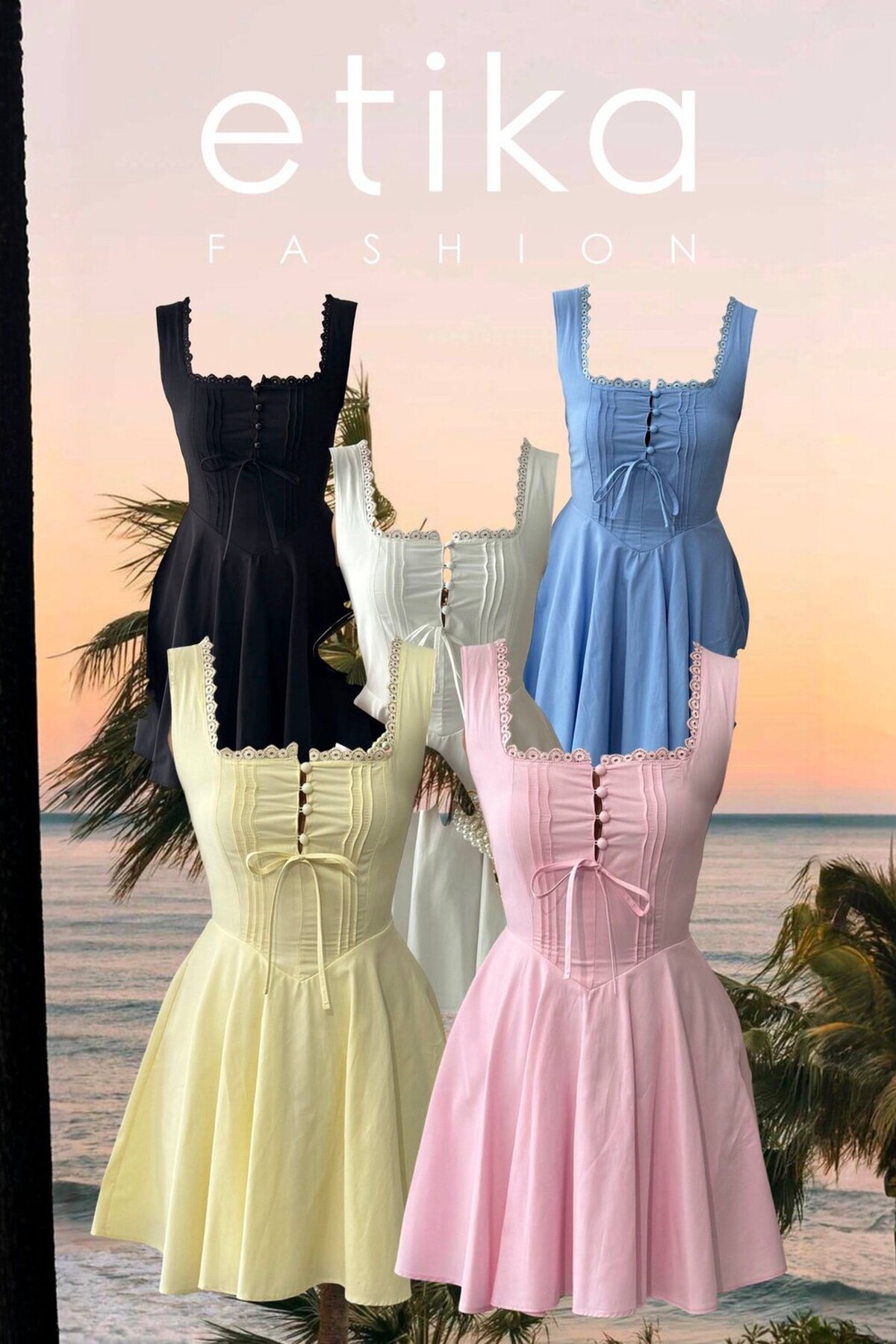 Nuklu Button Detail Dress