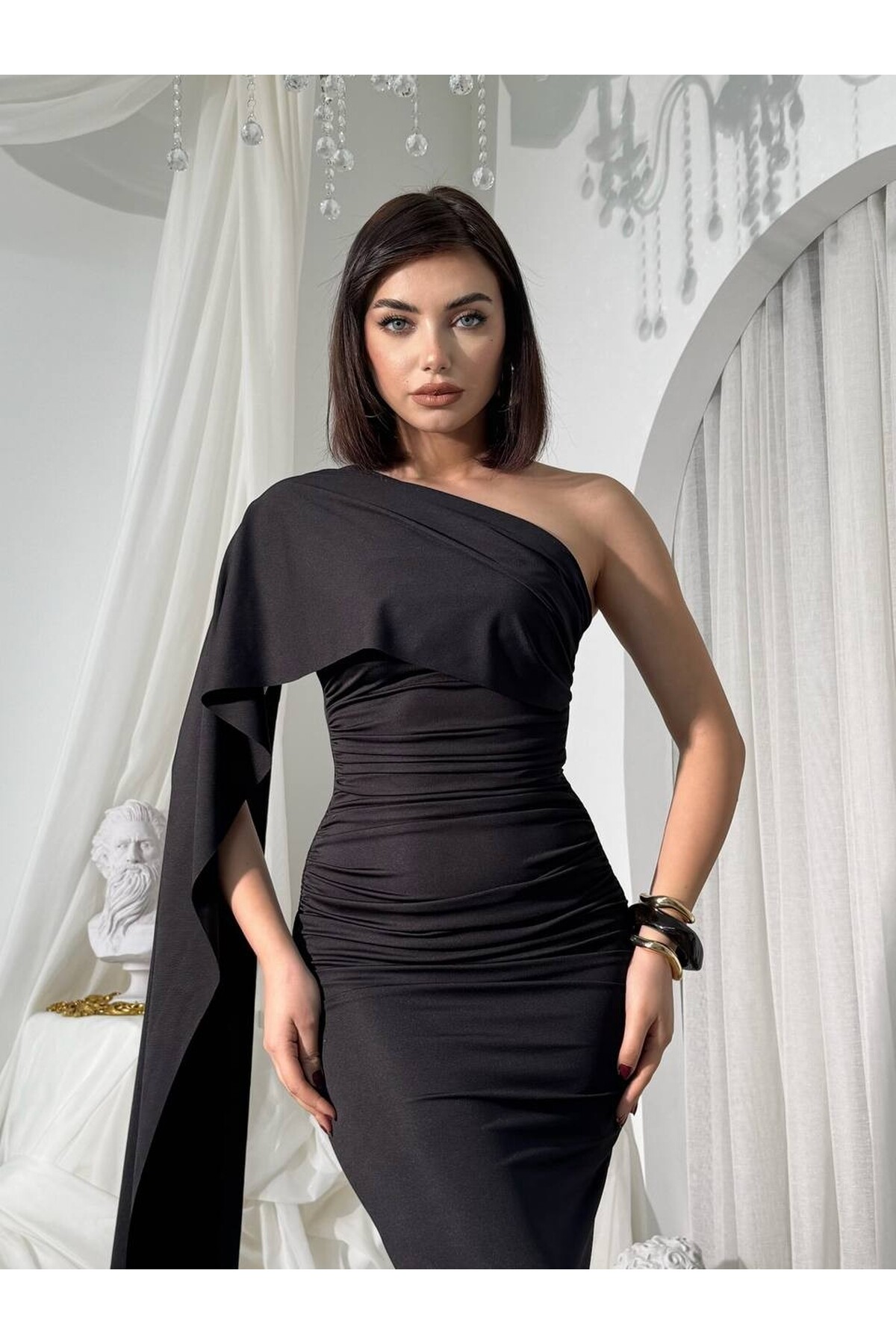 Oldes Şal Detaylı Elbise