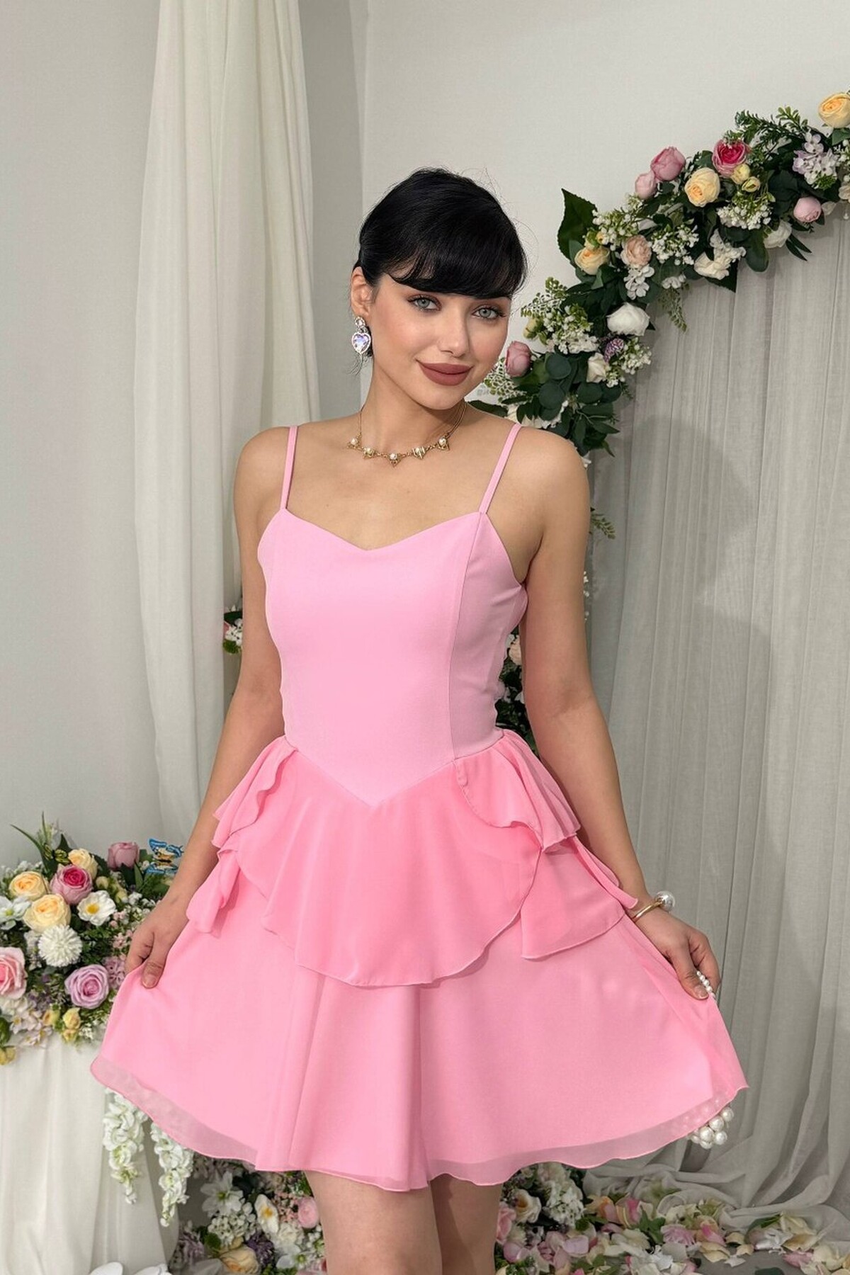 Panl İp Askılı Elbise