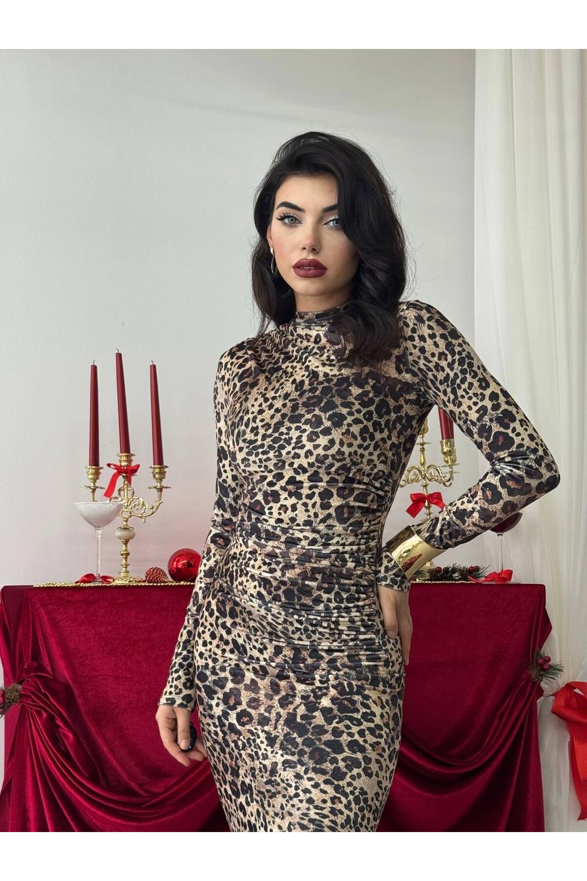 Paper Turtleneck Dress