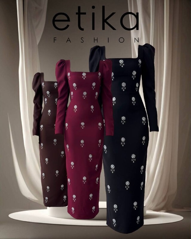 Pera Stone Detailed Dress