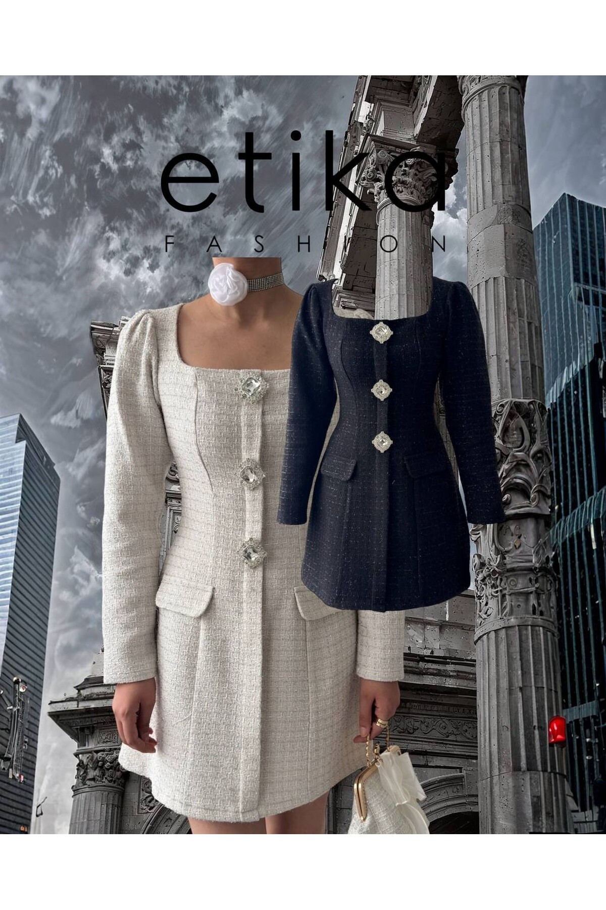 Sassa Button Detailed Dress