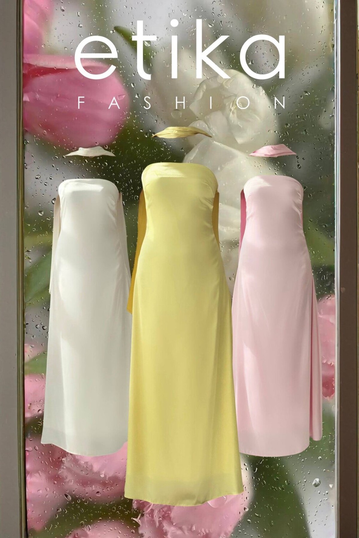 Ulsez Strapless Dress with Shawl Detail