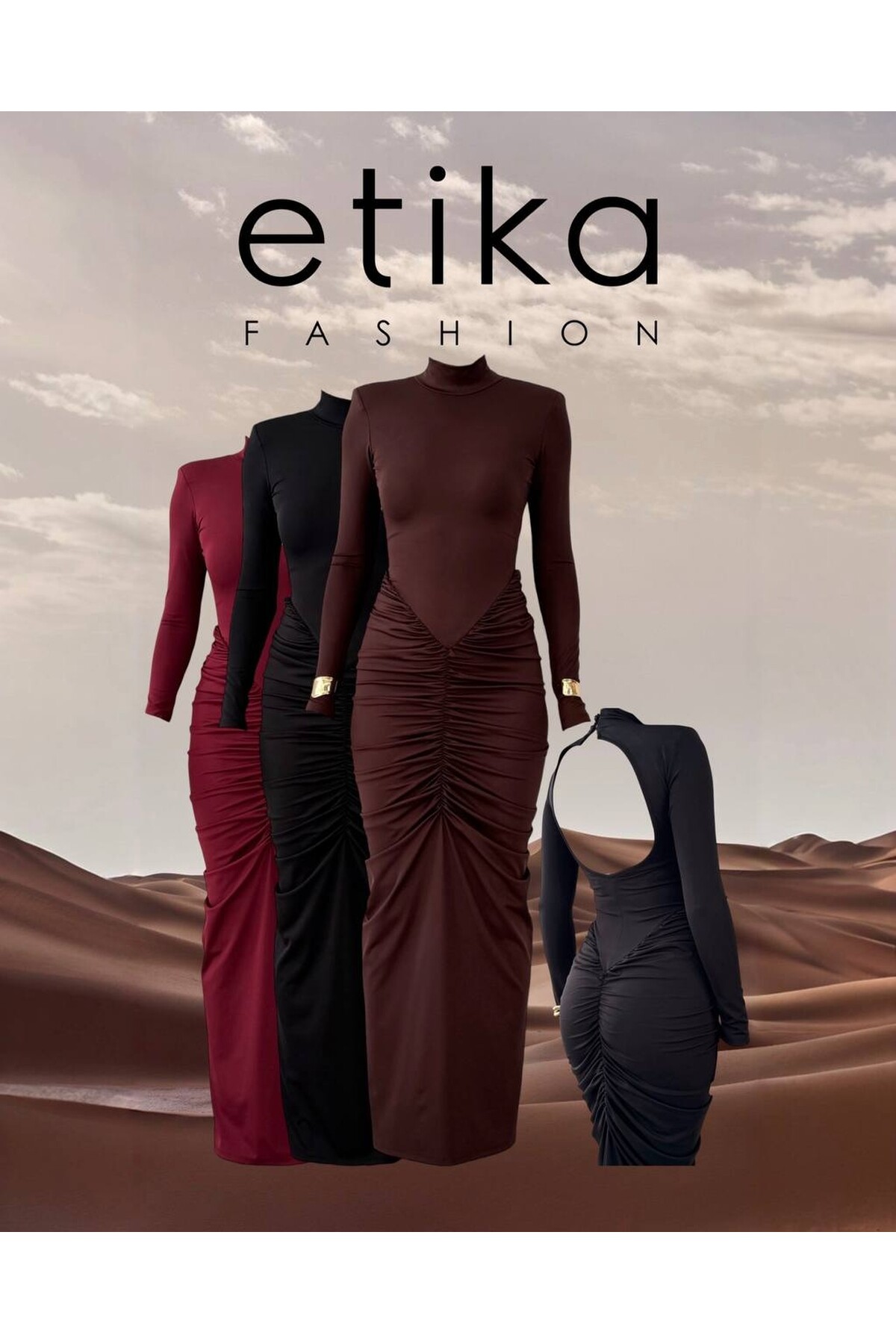 Wıno Sırt Dekolteli Elbise