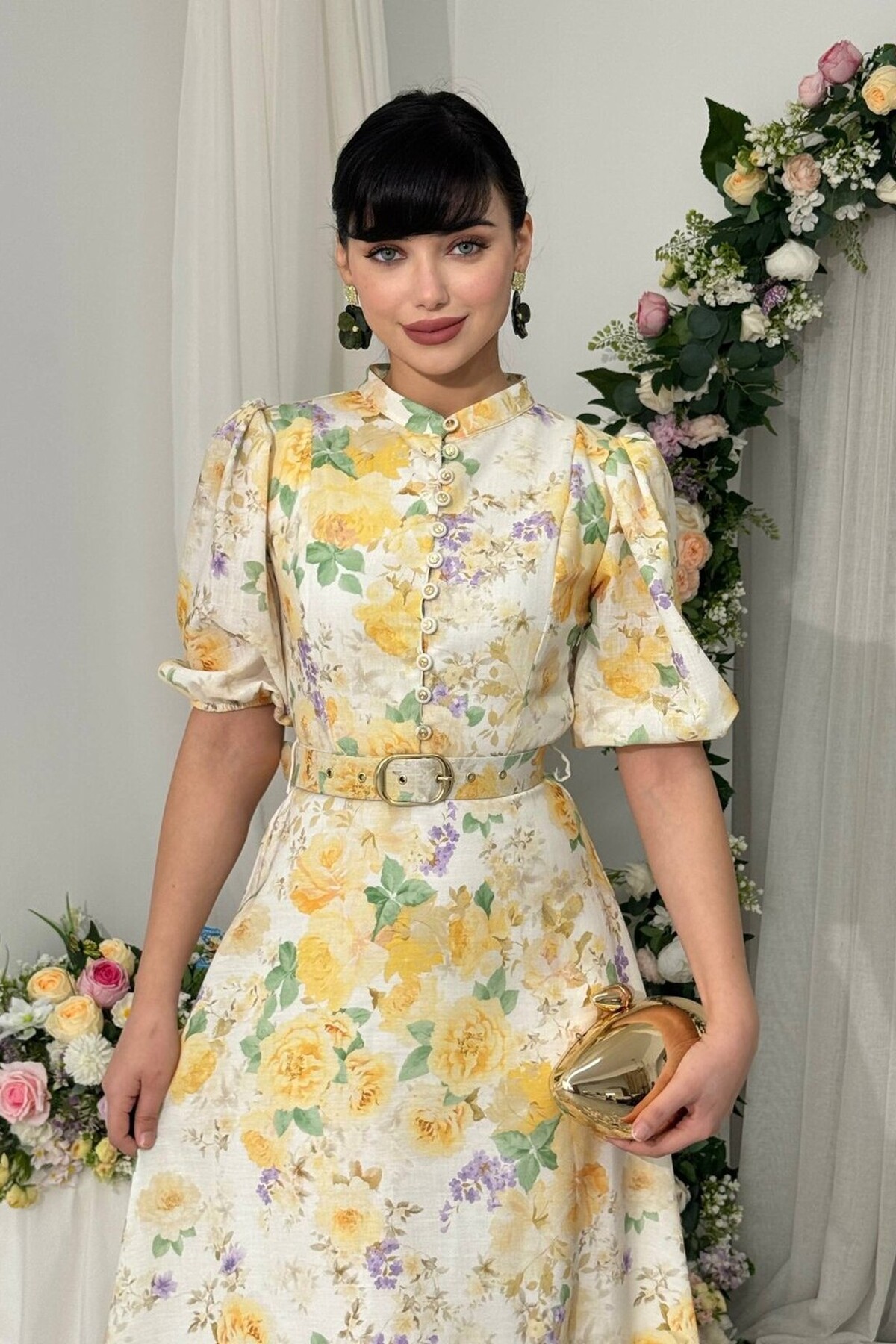 Woly Dress with Belt Detail