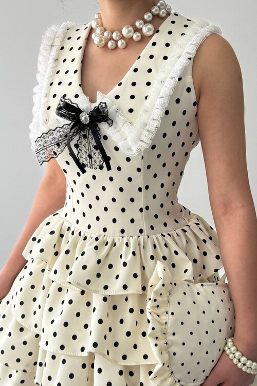 Asel Brooch Detail Dress