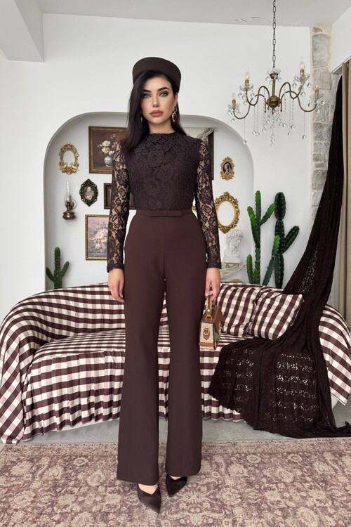 Buses Belted Jumpsuit