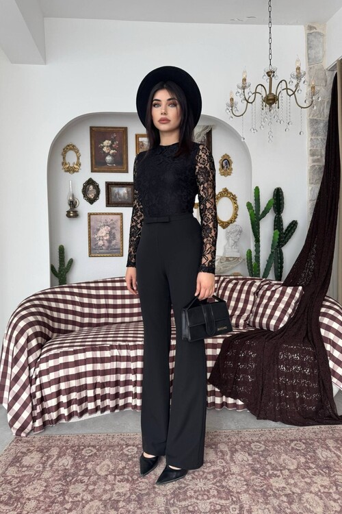 Buses Belted Jumpsuit