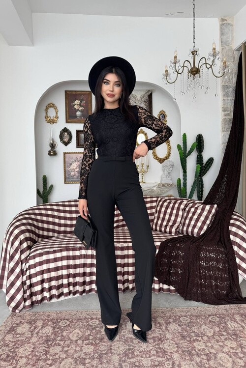 Buses Belted Jumpsuit