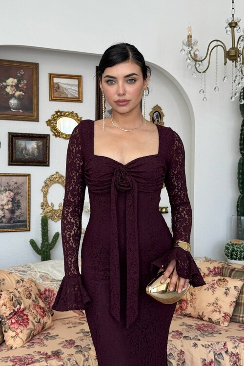 Cesam Rose-Detail Dress