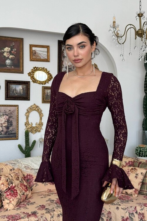 Cesam Rose-Detail Dress