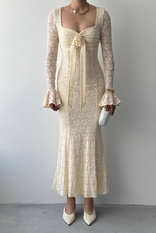 Cesam Rose-Detail Dress