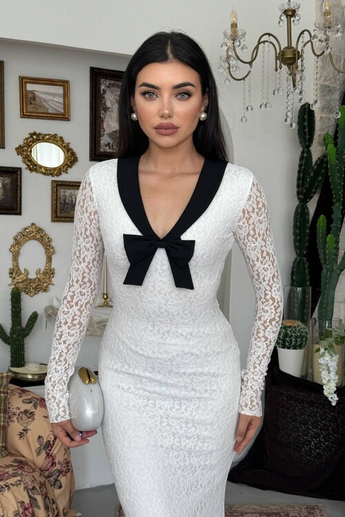 Duyru Dress with Bow Detail