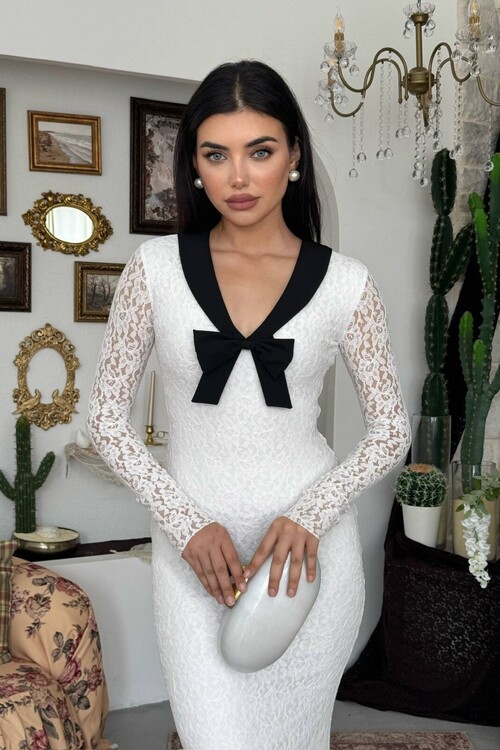 Duyru Dress with Bow Detail