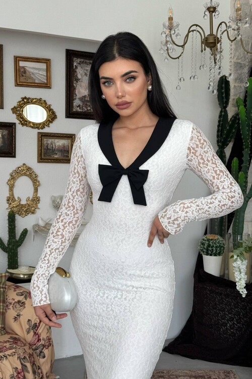 Duyru Dress with Bow Detail