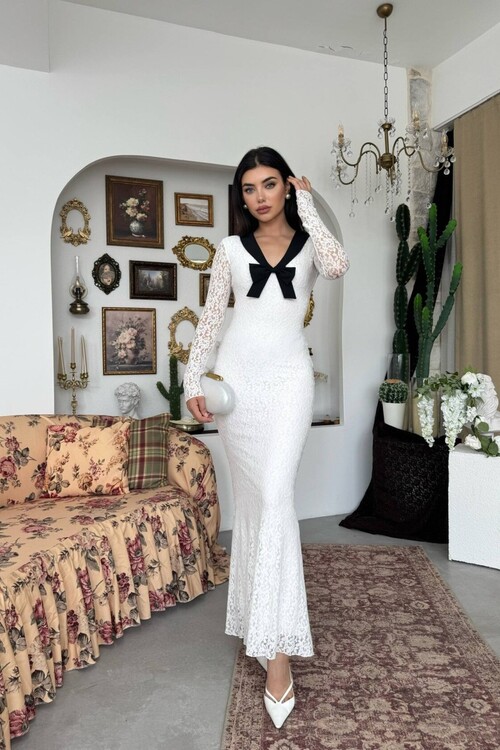 Duyru Dress with Bow Detail
