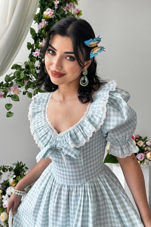 Geun Ruffle Collar Dress