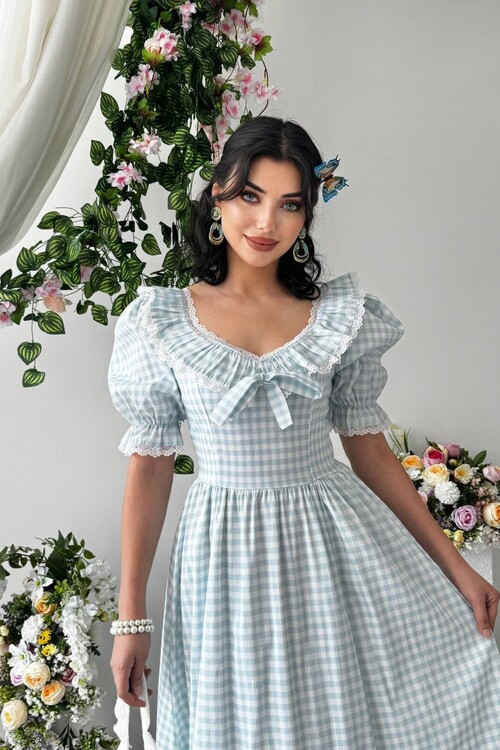 Geun Ruffle Collar Dress