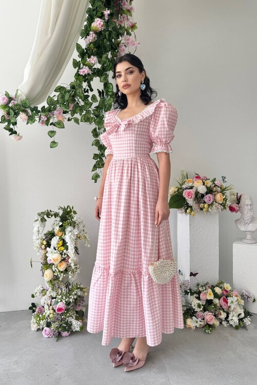 Geun Ruffle Collar Dress
