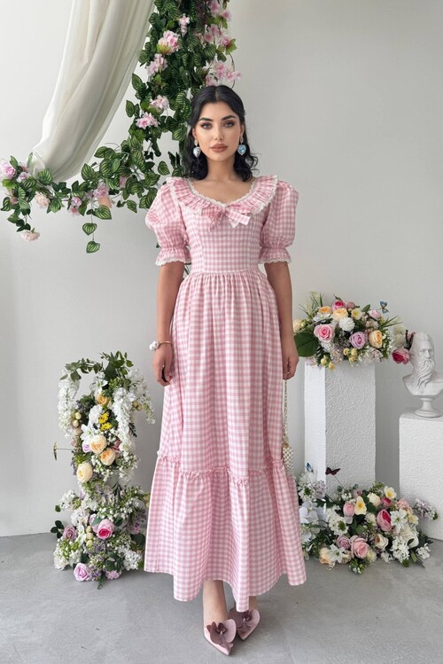Geun Ruffle Collar Dress