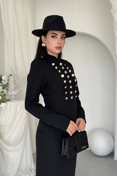 Gurea Button-Detail Dress