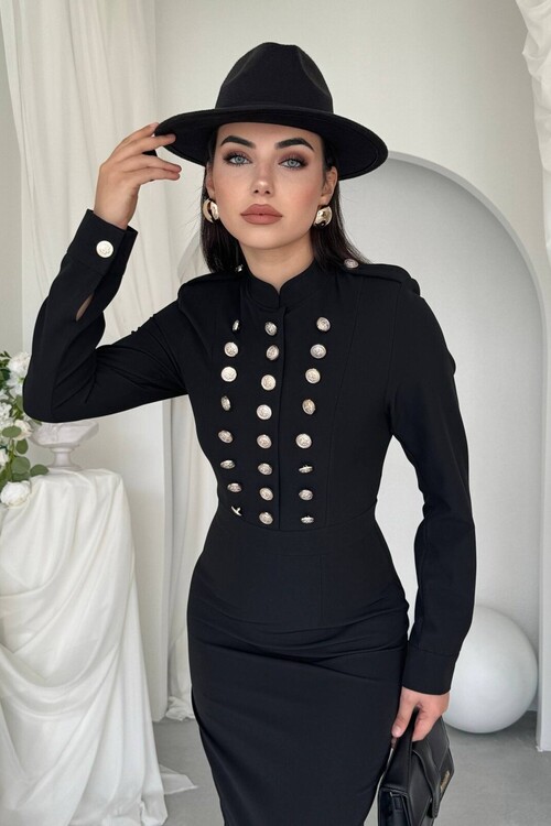 Gurea Button-Detail Dress