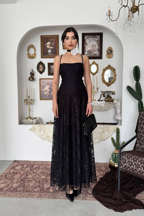 Husa Sırt Bağlamalı Elbise