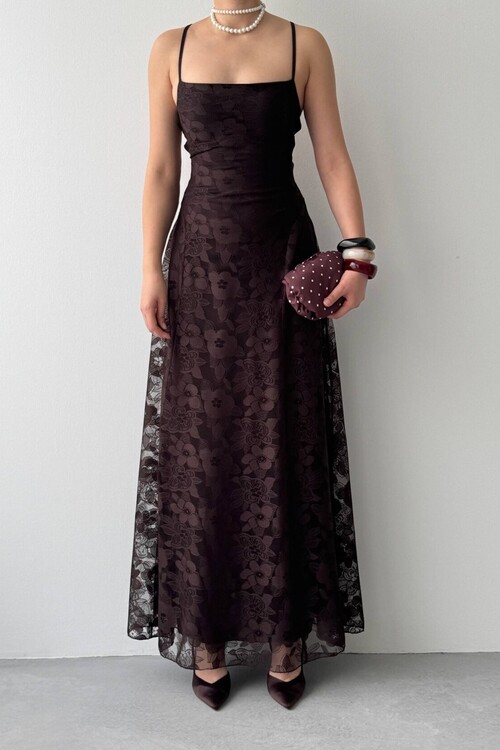 Husa Sırt Bağlamalı Elbise