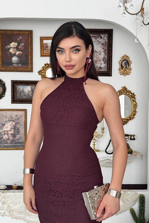 Jons Neck Tie Midi Dress