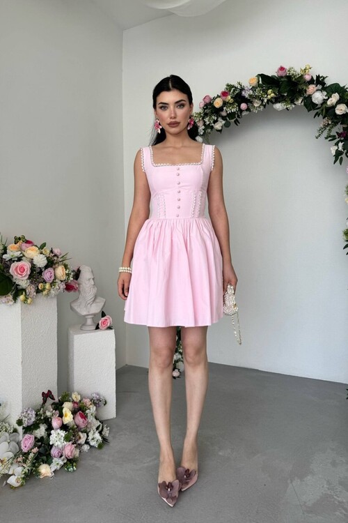 Joyo Button-Detail Dress
