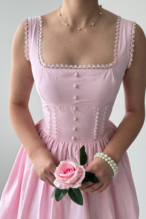 Joyo Button-Detail Dress